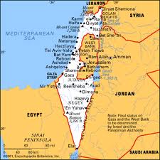 israel palestine map